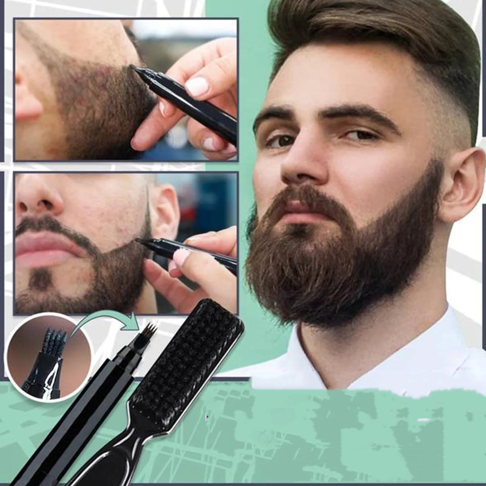 🔥 BEARD & HAIRLINE FILLER PEN – INSTANTLY FULLER, SHARPER LOOK! 🔥