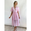 👗 GlowMuse™ Lantern Sleeve Midi Dress