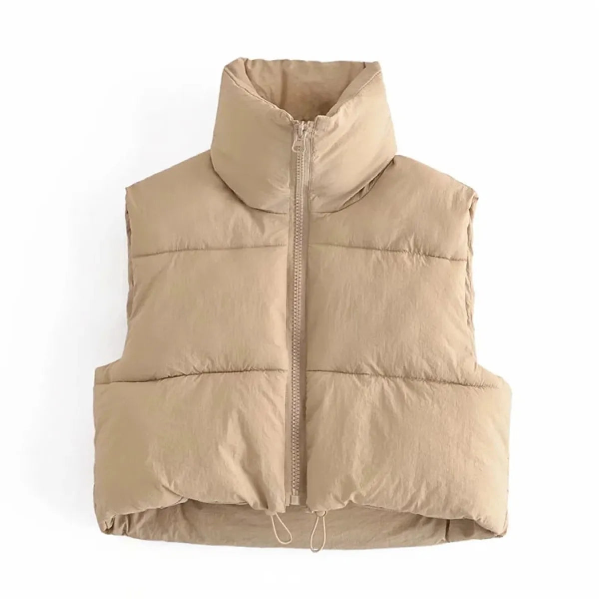 StyleCoton™ Women’s Cotton Vest with Zipper & Stand-Up Collar