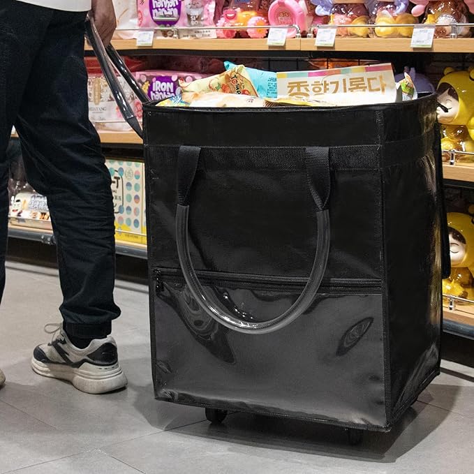 🛒 Foldable Heavy-Duty Shopping Cart – Roll Your Way to Effortless Shopping! 🛒