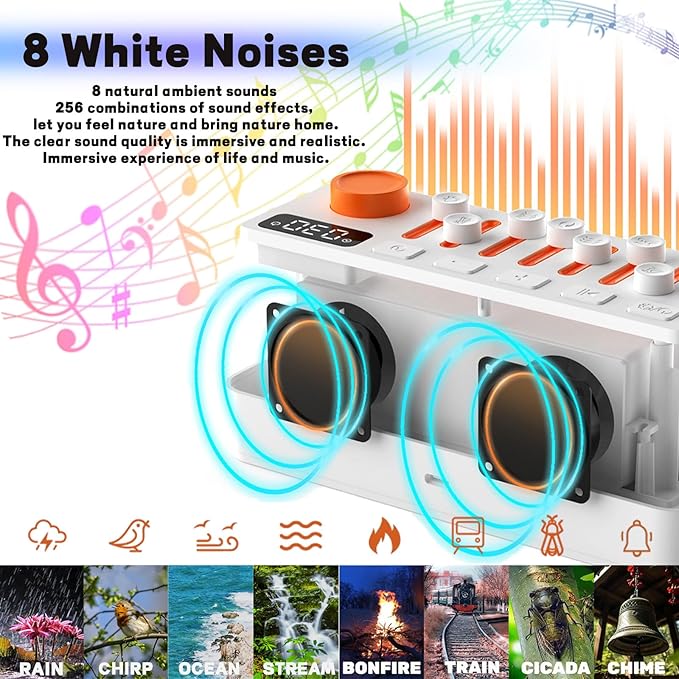 🔥 Transform Your Space with the Ultimate White Noise & Bluetooth Night Light! 🔥