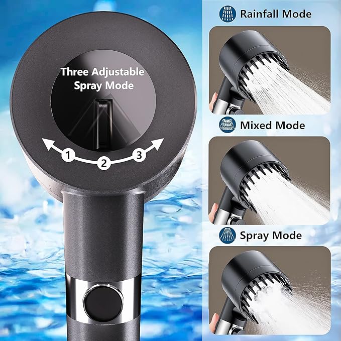 🚿 High-Pressure Adjustable Shower Head – Upgrade Your Shower Experience! 🚿(Full Set)