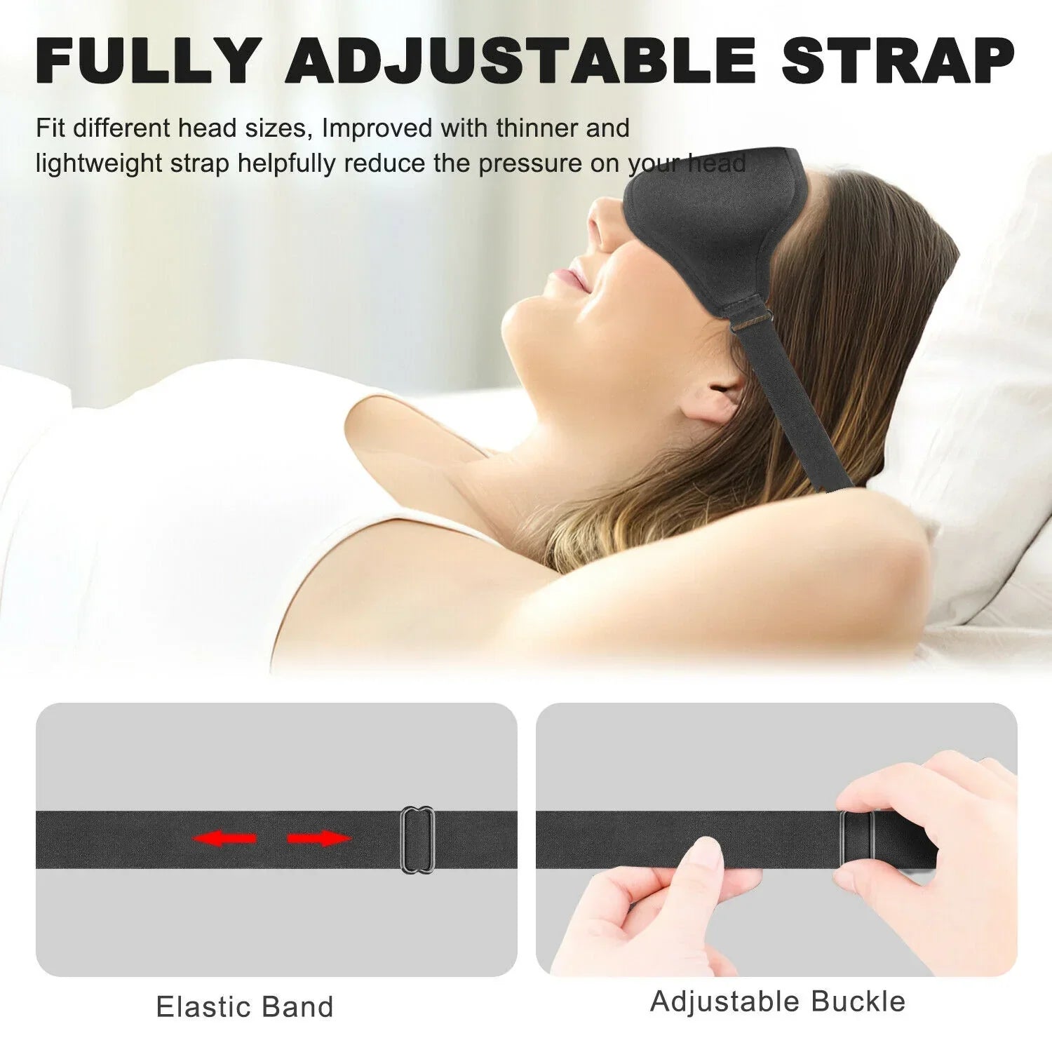😴 3D Memory Foam Blackout Eye Mask – Sleep Deeper, Wake Up Refreshed! 💤