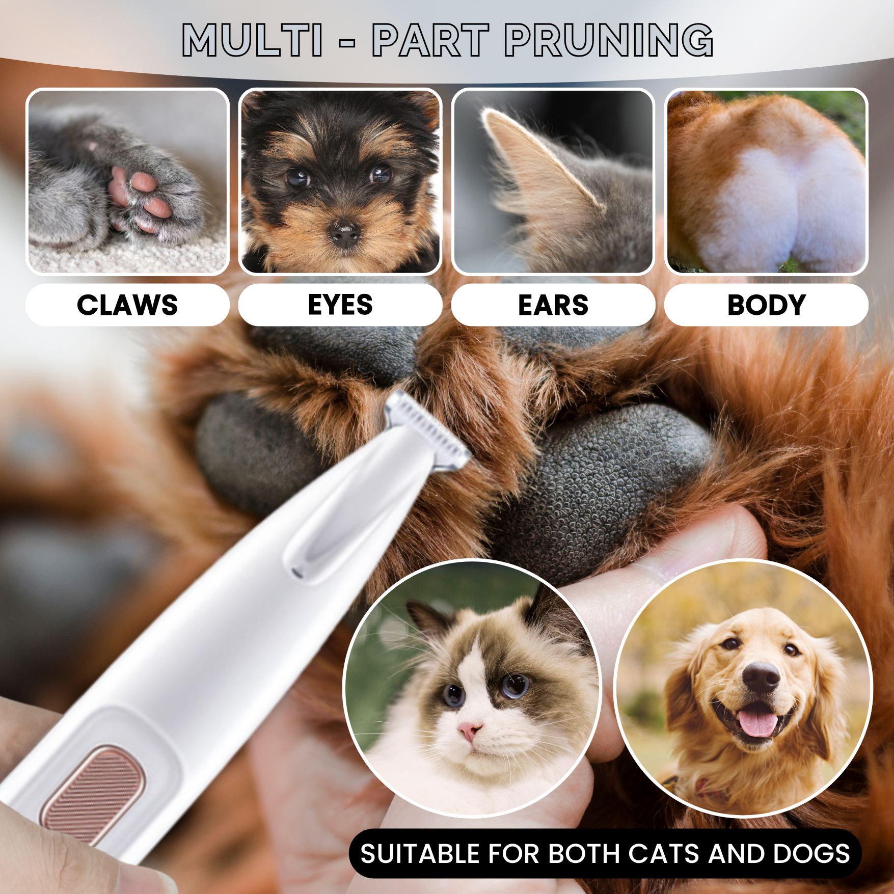 🐾 LED Pet Paw Trimmer – The Ultimate Grooming Tool for Your Furry Friend! 🐾