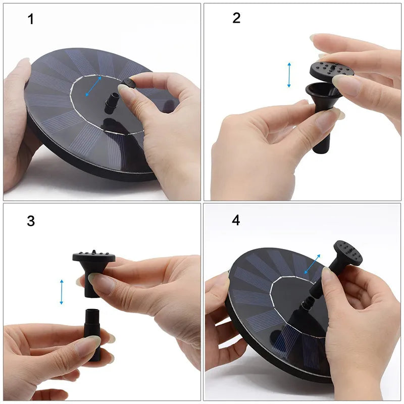 SolarFountain™ AquaBloom Floating Solar-Powered Water Fountain Pump