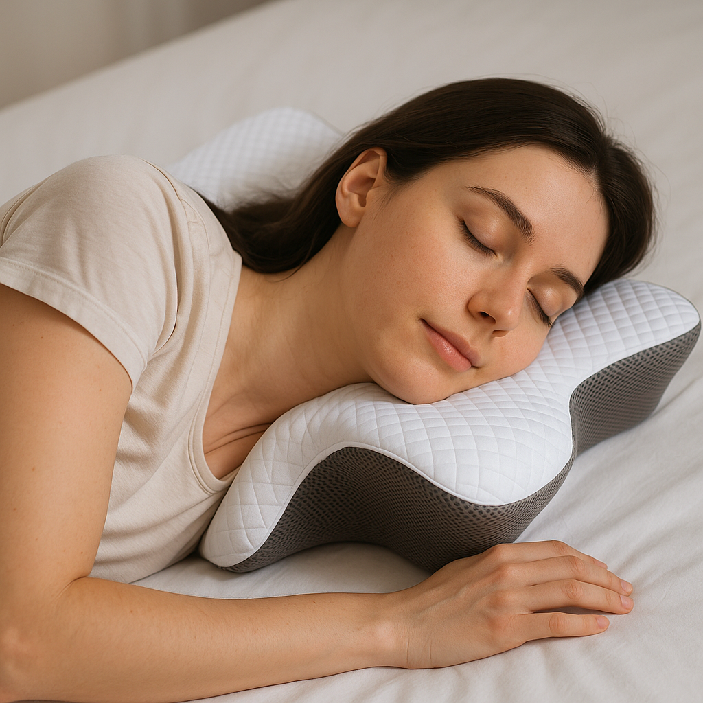 🌙 PostureCloud™ – Official 2-in-1 Memory Foam Cervical Pillow