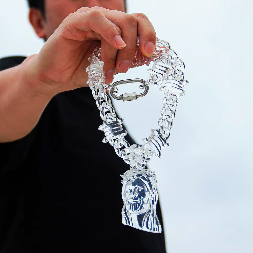 🔥 Laser Effect Acrylic Streetwear Necklace – The Accessory You Can’t Ignore 🔥