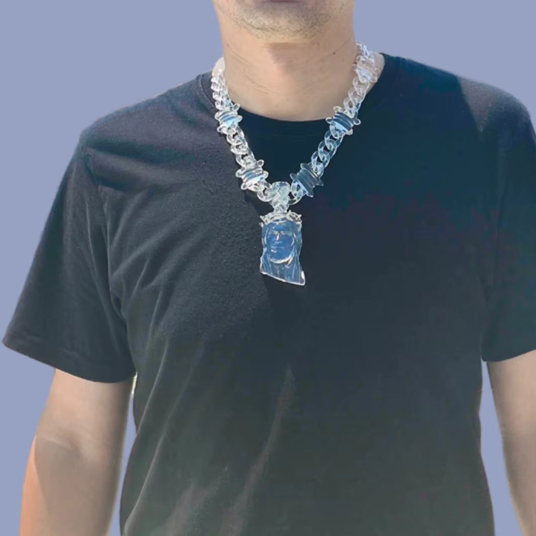 🔥 Laser Effect Acrylic Streetwear Necklace – The Accessory You Can’t Ignore 🔥