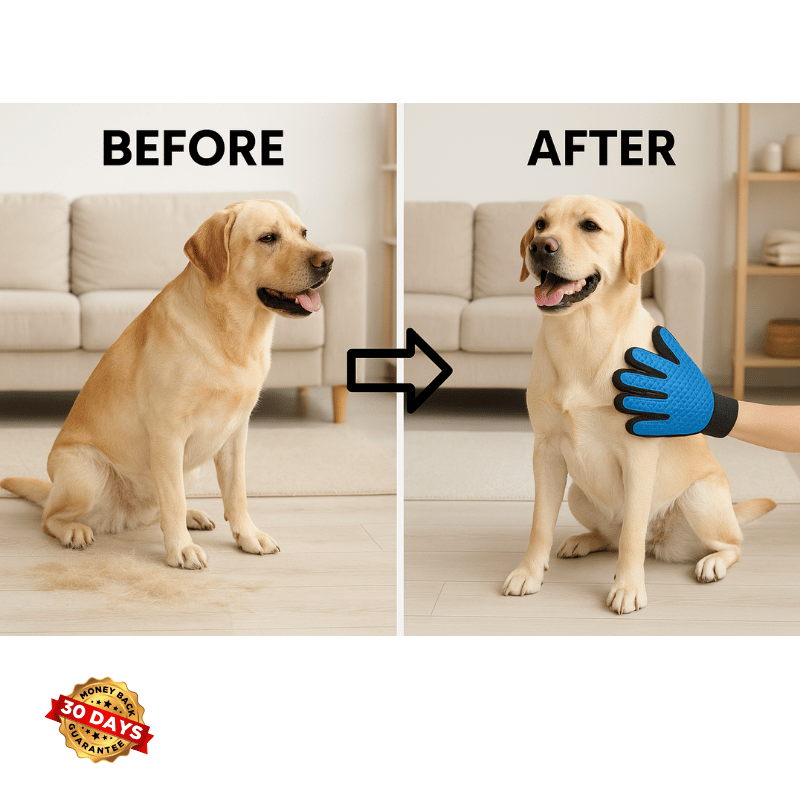 FurEase™ Pet Grooming & Deshedding Massage Glove