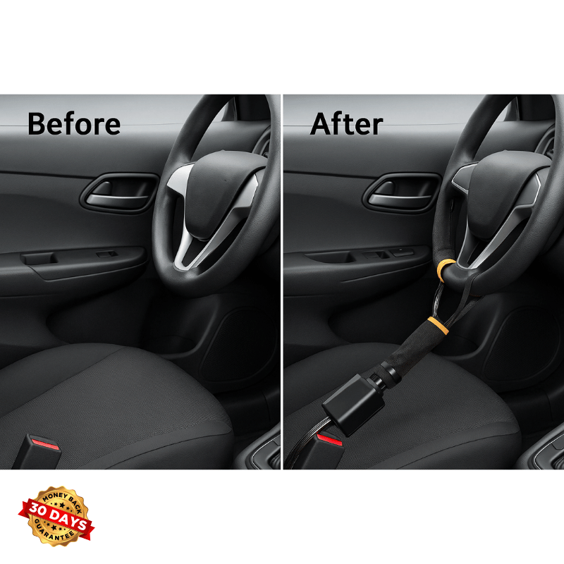 LockGuard™ Universal Anti-Theft Steering Wheel Lock