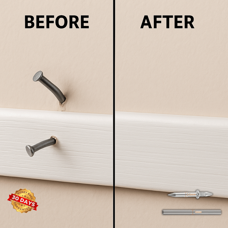 FixEdge™ Double-Headed Skirting Line Nails (Screwless, Two-Way Edge Sealing)