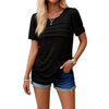 PulloChic™ Women’s Crew Neck Quarter-Sleeve Pullover Top