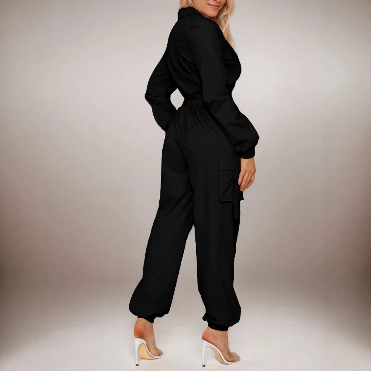 CoverallStyle™ Women’s Casual Pocketed Workwear Jumpsuit