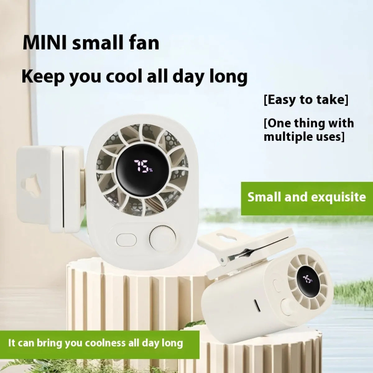 FanBreeze™ 5-Speed Portable USB Clip Fan