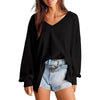 WaffleLoom™ Women’s Lantern Sleeve Knit Blouse