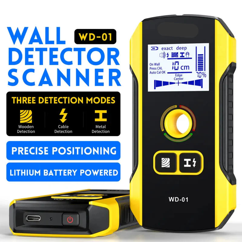 🔥 Find Hidden Wires, Pipes & Studs Instantly with the WD-01 Wall Detector! 🔥