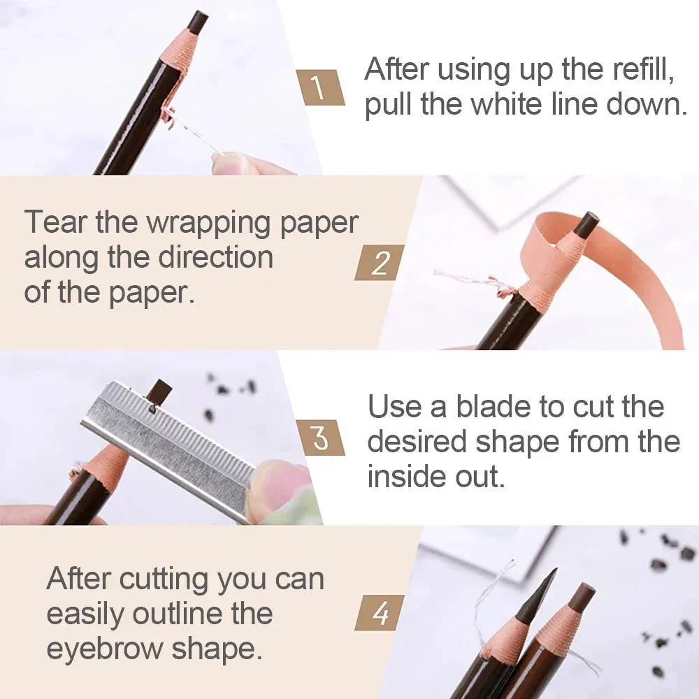✨ Brown Microblading Eyebrow Pencil – Waterproof, Smudge-Proof, & Long-Lasting! ✨